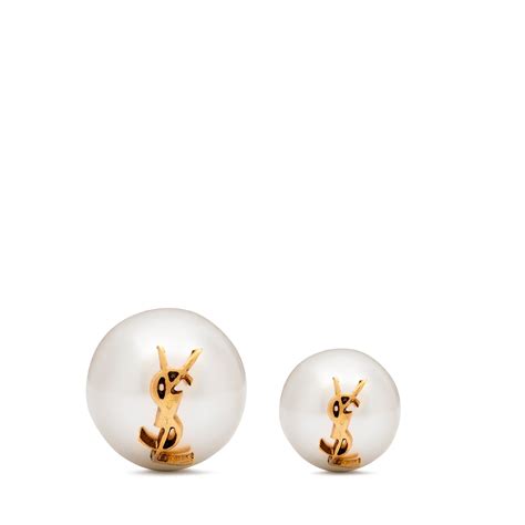 ysl pearl earrings